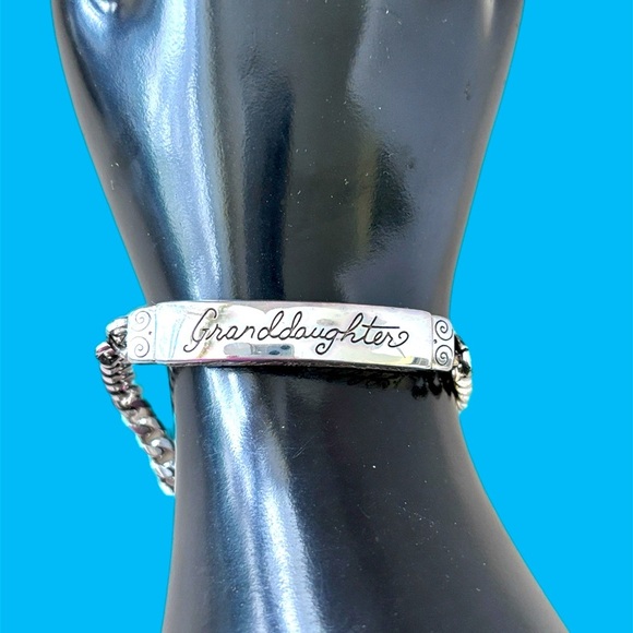 Brighton Granddaughter ID Bracelet.  Rare and Retired.  Silver plated ID - Picture 2 of 6